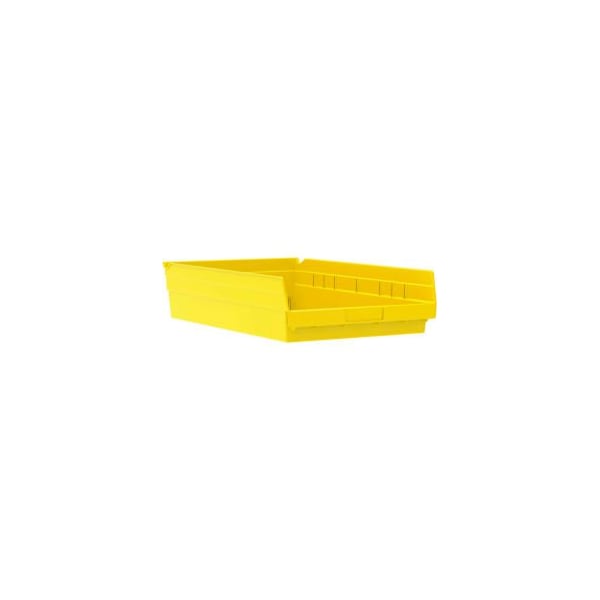 Akro-Mils Shelf Storage Bin, Plastic, Yellow, 4 in H, 11-1/8 in W, 17-7/8 in L, 12 PK 30178YELLO - main
